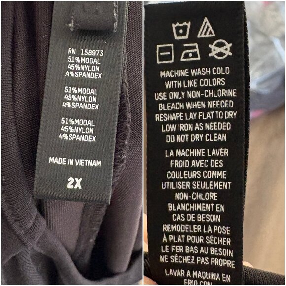 SKIMS Smooth Stretch Modal crew neck maxi dress size 2X black sleeveless plus - Picture 9 of 9